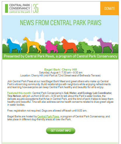 RebeccaKnaster's tweet photo. Join me &amp; Farfel for the #CentralPark #BagelBark this year! #RaveisNYC http://t.co/jRSxtBq76M http://t.co/WU1V2TLxpN