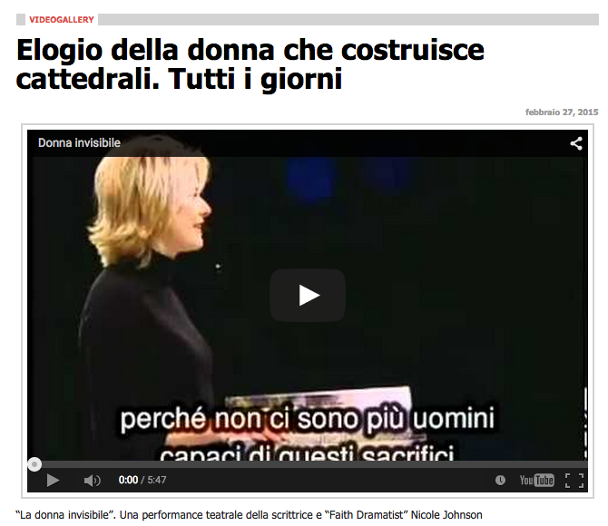 Tempi_it's tweet photo. La donna che costruisce cattedrali tutti i giorni #video #darivedere http://t.co/R2KYfdviYa http://t.co/nqVsq7ULPq