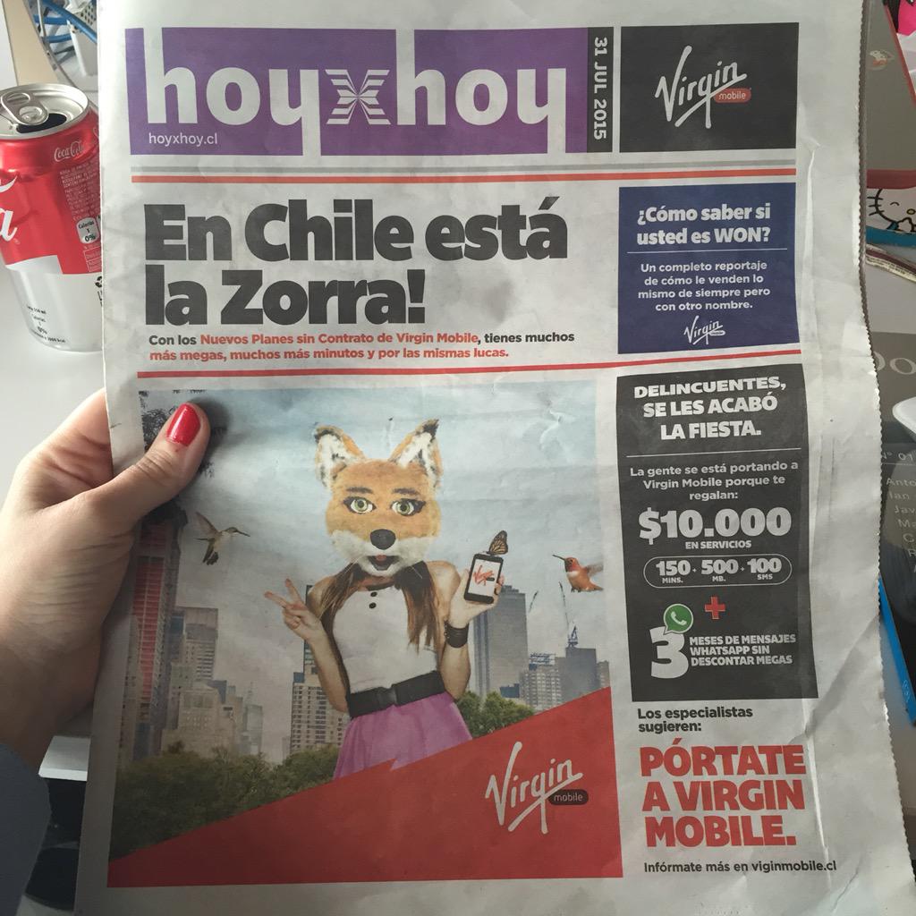 holaferperez's tweet photo. #EnChileEstaLaZorra viva @VirginMobile_cl !! http://t.co/AhB0YuE3b8