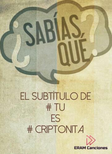 ERAMcanciones's tweet photo. #Curiosidades #SabíasQué #Tu #Subtítulo #RegistradasERAM @Ricardo_Arjona http://t.co/apyPSbUPYB