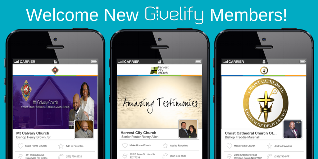 Givelify's tweet photo. Welcome to Givelify @CalvaryRevival, @ChristCathCOD, @harvestcity1, @MtCalvary252, @SBCGROWTH and @VKMIOfficial! http://t.co/SmZ3p57LNw