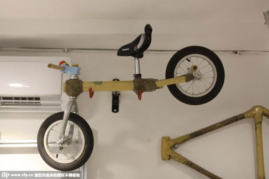 ChinaLive_NA's tweet photo. Bamboo Bicycle Studio in Beijing http://t.co/E4Q1keCcYY