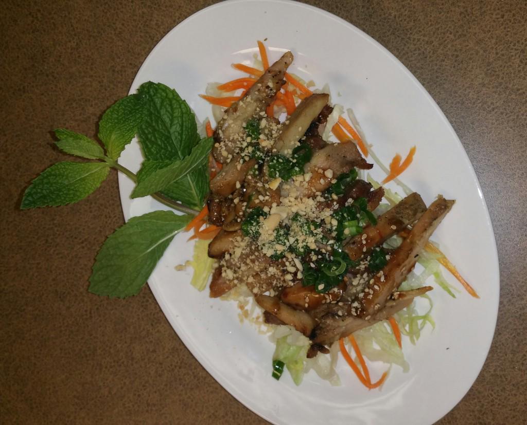 FlicksandFood's tweet photo. #GrilledChicken is very tasty with a #gingersesame sauce #PhoandGrill #SanAntonio http://t.co/jeQL1vXwtd http://t.co/7W5qMHFkcS