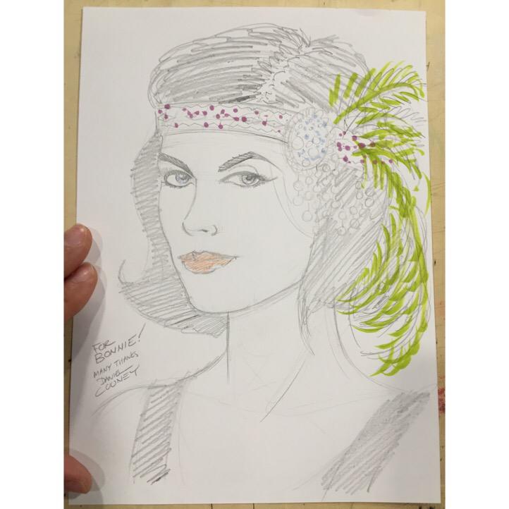 dcooneyart's tweet photo. Sketching flappers promoting Tommy Gun Dolls #tommygundolls #bostoncomiccon #artist #D704 http://t.co/K0qeqWvfPe