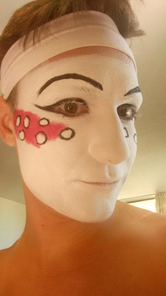 Davie street party tonight! Let's get this nun clown ready :)