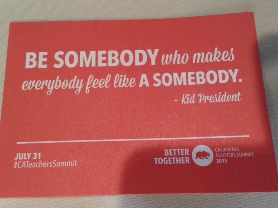 TeacherJocel's tweet photo. Teachers ,write yourself a postcard! #cateacherssummit@stmarysca #edtalkSMC http://t.co/mgOMTgcCun