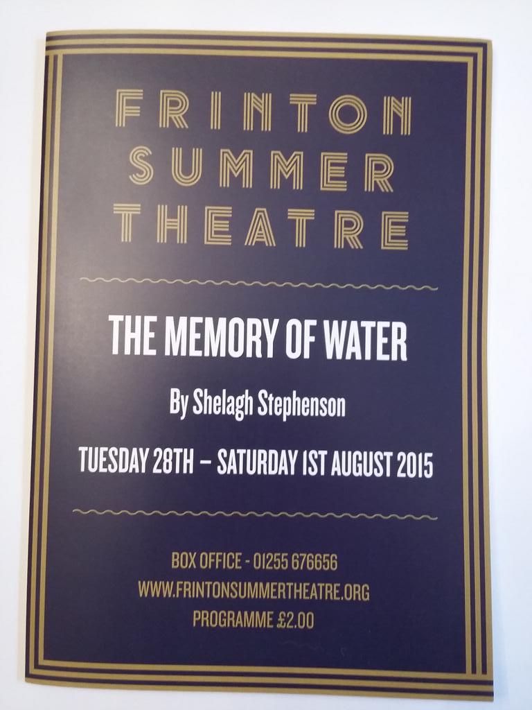 FFrintonTheatre's tweet image. #MemoryofWater You've just one day left to see it! 
Saturday Matinee or Evening Shows frintonsummertheatre.org/memory-of-wate… #Frinton