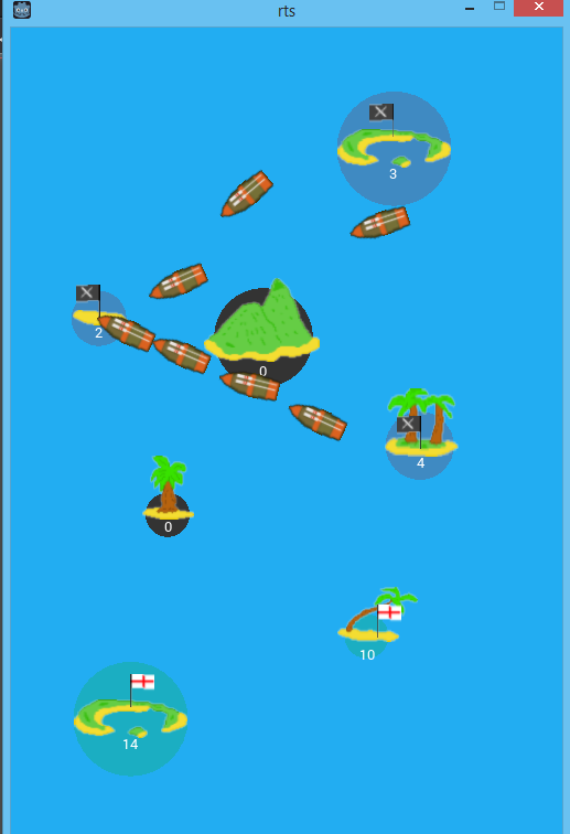First proper #screenshot of my new mobile game :) The boats, islands and flag in action, conquering lands.
#gamedev