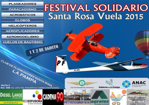 CEPEBA's tweet photo. 01 y 02 de Agosto - Festival Solidario #SantaRosaVuela2015 @PlaneadoresSR http://t.co/lmuzNZy1NZ