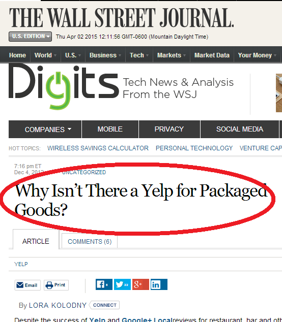 purchxapp's tweet photo. Wall Street Journal's 'Digits' called us "Yelp for packaged goods."

Come see why! http://t.co/k8TQr1unPu http://t.co/HGYdxUkG5G