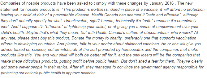 DavidJuurlink's tweet photo. So I fixed a passage in this ridiculous Health Canada release about nosodes. http://t.co/6SGvPKaJAb http://t.co/F81x2JJlWb