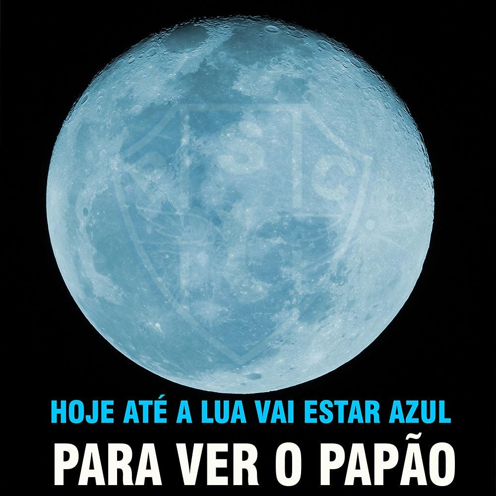 erikamorhy's tweet photo. "@Paysandu: Hoje até a lua vai estar azul para ver o Papão. #VouInvadir http://t.co/AjH0I5M4l5" Vai liderar, #Payxão