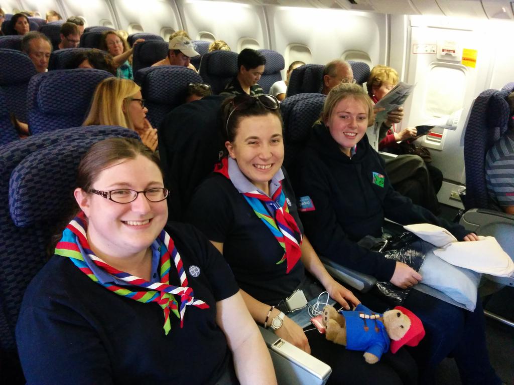 GOLDPeru2015's tweet photo. We've boarded our plane, the doors are shut and we're about to go! #Girlguiding  #GOLD2015 #GuidesonTour http://t.co/SQQteWySaU