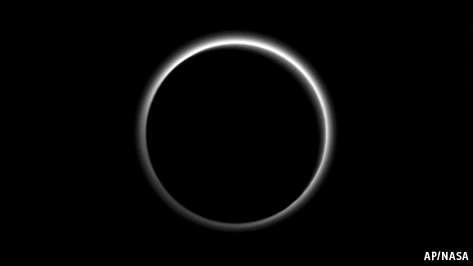 TheEconomist's tweet photo. One last Parthian shot back at Pluto before New Horizons seeks new horizons http://t.co/tAEhD3IuTx http://t.co/rpmAlvOzBr