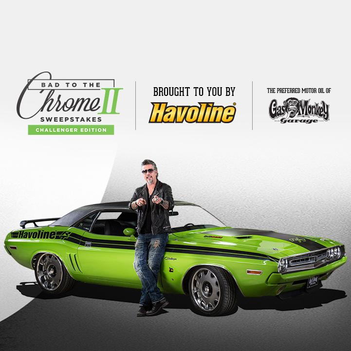 HavolineUSA's tweet photo. It’s back! Enter our Bad to the Chrome 2 #Sweeps for a chance at this ‘71 Dodge Challenger. http://t.co/Id8As3wK8r http://t.co/4UNn9go6CZ