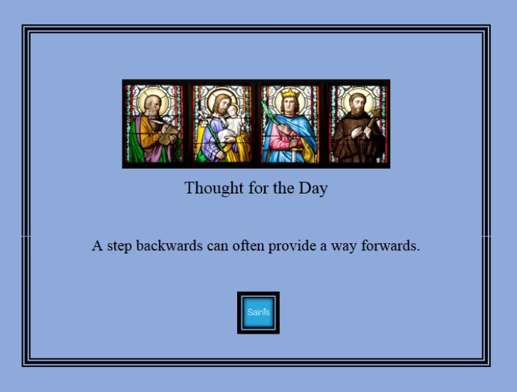 _saintsoftheday's tweet photo. Thought for the Day via

https://t.co/qf3sZSHVpK

https://t.co/C5bmMEAwWi http://t.co/kZMZHdrE7T