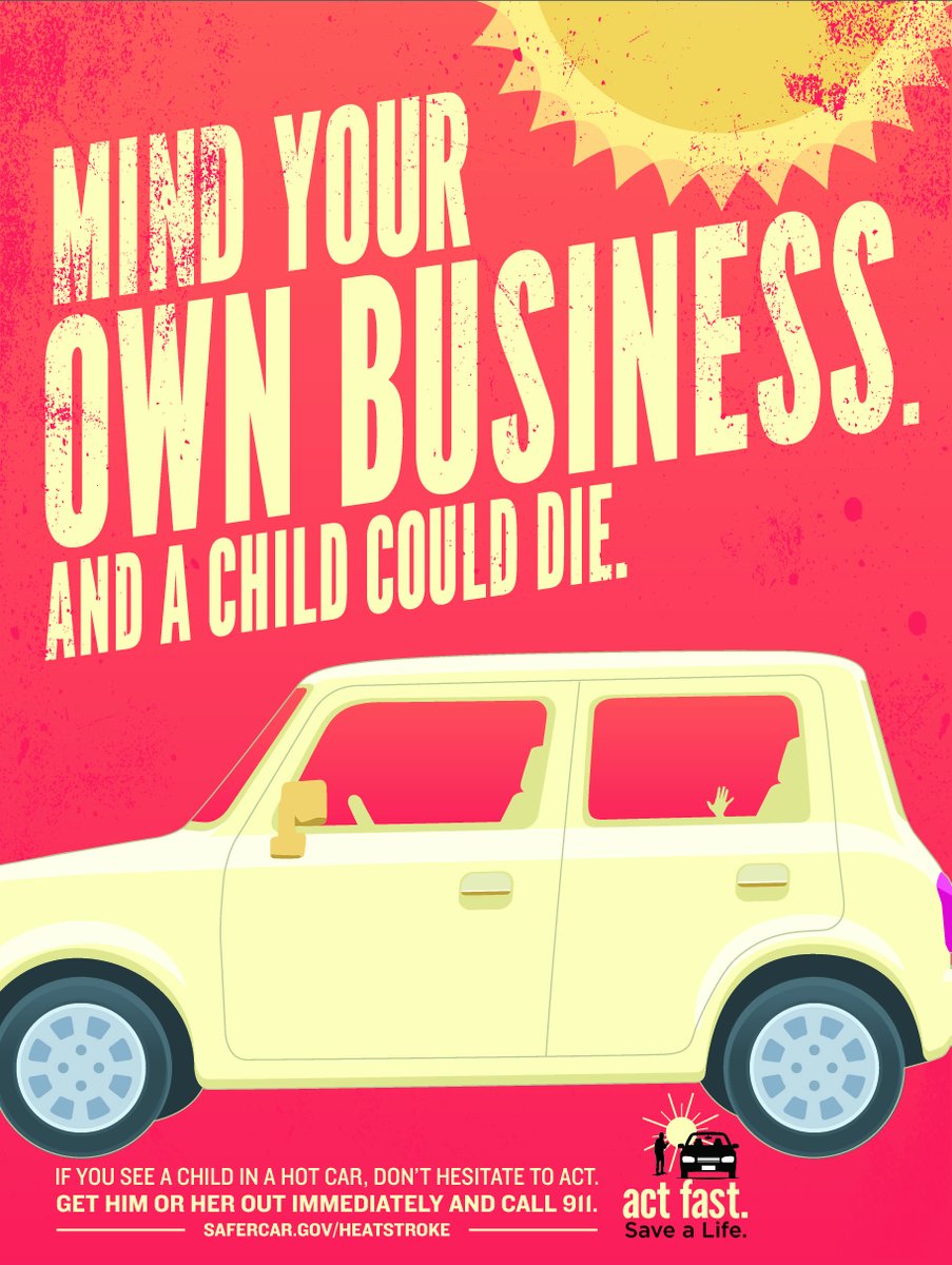 NJTrafficSafety's tweet photo. Mind your own business and a child could die. #actfastsavealife http://t.co/e2MeI2SZxv