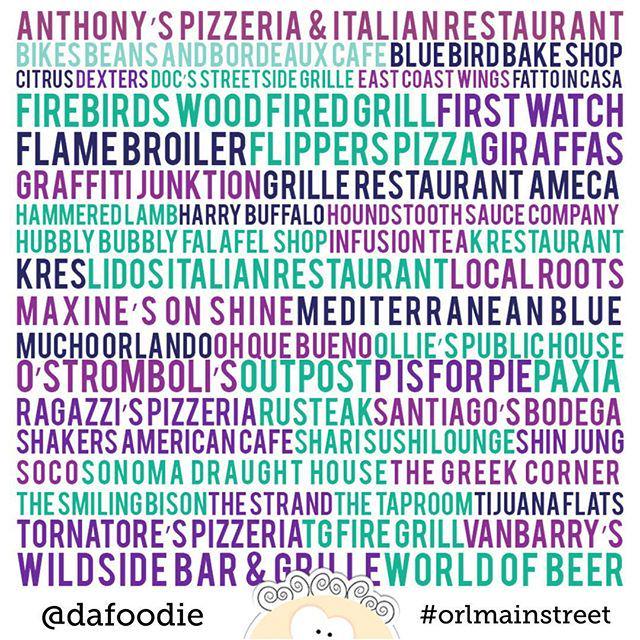 dafoodie's tweet photo. The restaurants of #mainstreetrestaurantweek by @orlmainstreet. It's a week-long event with prix fixe menus of $5, … http://t.co/xvu2udgmzP