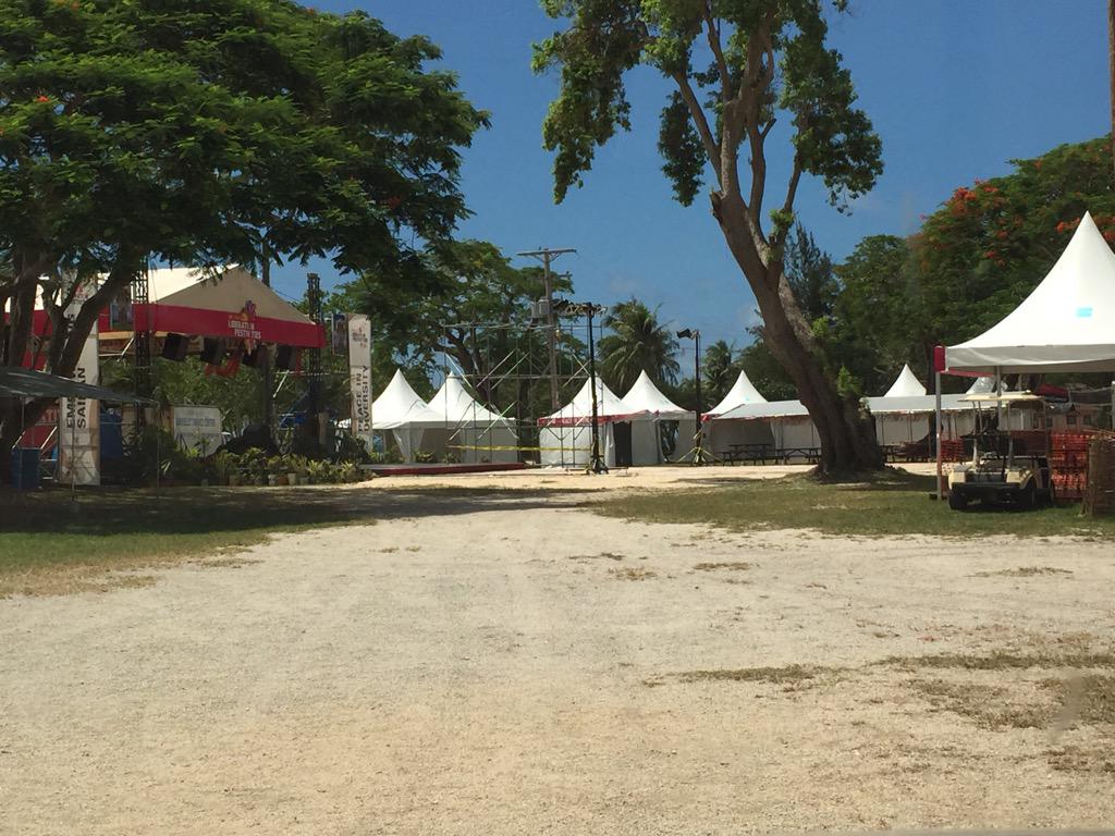 CNMI2015's tweet photo. Tropical Storm Soudelor?! Typhoon Watch?! Not again!! Oh dear stage and Tents! 😫#cnmiliberationday2015 #skywalker http://t.co/mTTKEDg2P0
