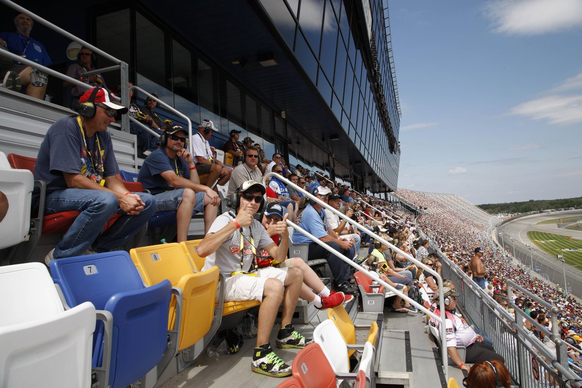 MISpeedway's tweet photo. Experience a #NASCAR race like a champion. Limited seats available in the Champion's Club. http://t.co/aWi93WKdXu http://t.co/ml6h4Am5zc