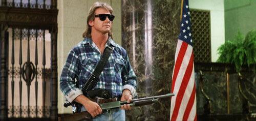 GRIFF_J's tweet photo. "I have come here to chew bubble gum and kick ass... and I'm all out of bubble gum" #RIPRoddyPiper http://t.co/e2bxWFRZVn