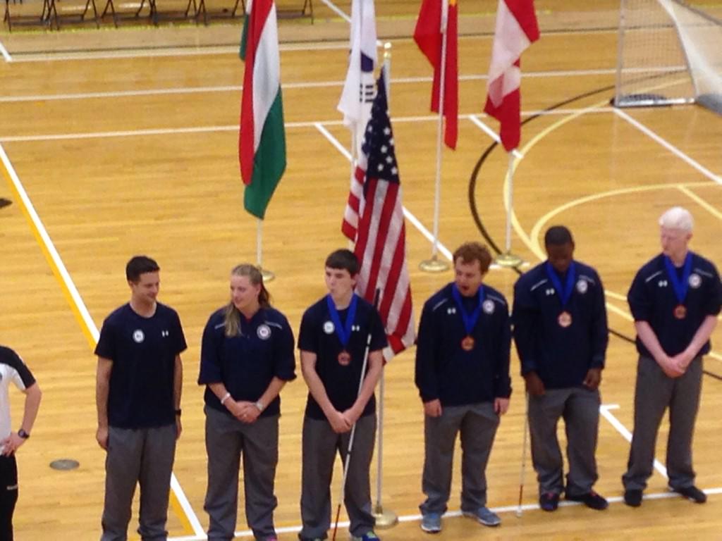 WEFitwellness's tweet photo. Team USA men receiving the bronze! @USABA1 #2015WGBC http://t.co/1ULCDT6qw7