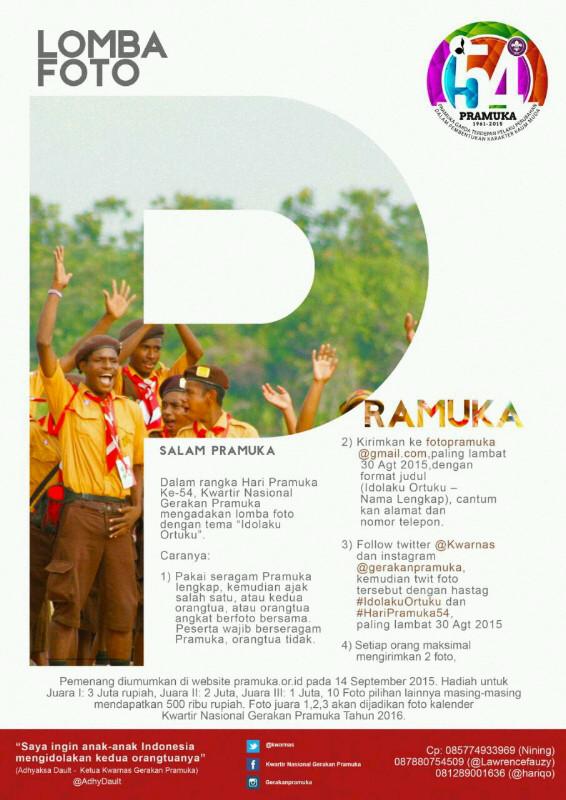 Lomba Foto Pramuka #IdolakuOrtuku #HariPramuka54 cc: <a href="/LangitBiruPict/">Langit 3iru Pict</a> <a href="/OfficialRCTI/">RCTI</a> <a href="/pramukaupdate/">Pramuka Update</a> <a href="/radarjogja/">Radarjogja</a>