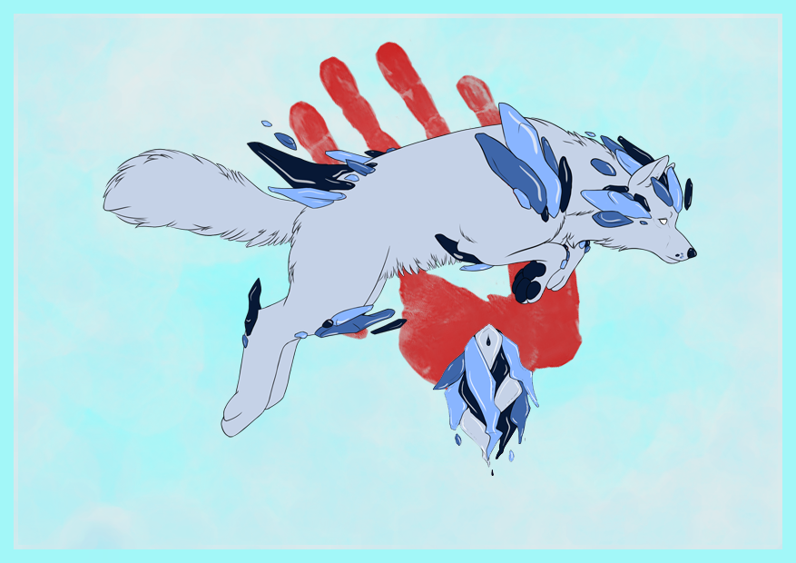 redrighthandart's tweet image. Round 2, Hatchling 3- Ice Fox! #Eggletons #eggadopts, #adopt #adoptable @cellikeseggs @AtomicGryph
