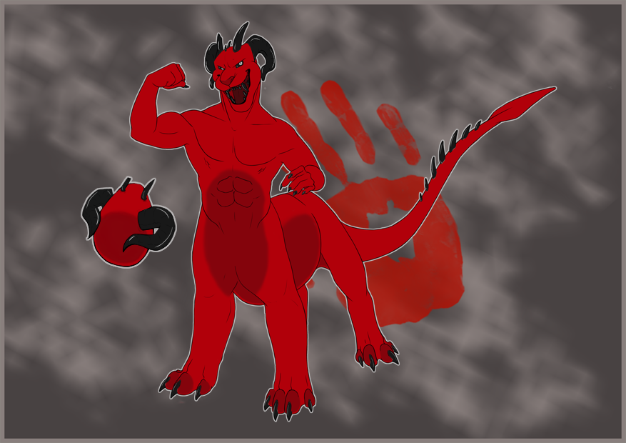 redrighthandart's tweet image. Round 2, Hatchling 6- Demon Taur! #Eggletons #eggadopts, #adopt #adoptable @cellikeseggs @AtomicGryph