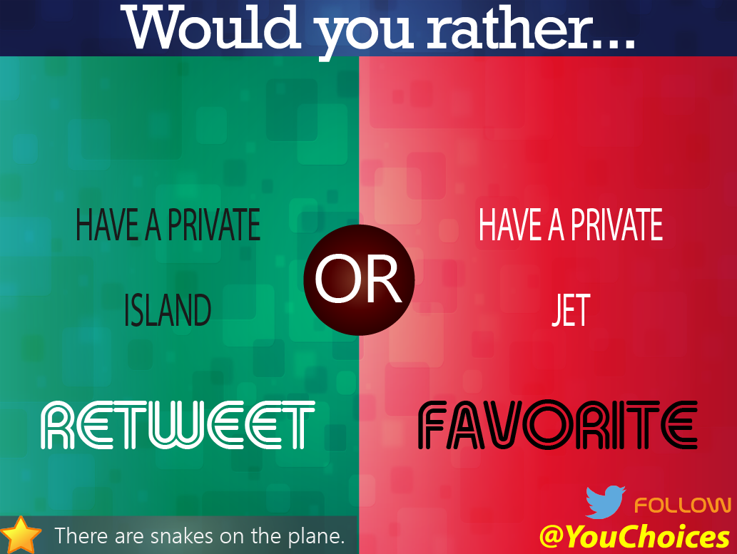 YouChoices's tweet image. Island or jet?