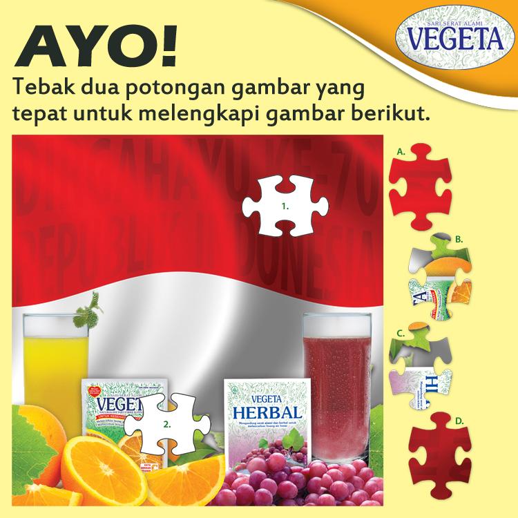 Vegeta_Serat's tweet photo. Menyambut kemerdekaan Indonesia, Vegeta bagi-bagi hadiah pulsa di kuis #VegetaMerahPutih! http://t.co/KOWHz9SXlY http://t.co/pBmIX15HGM