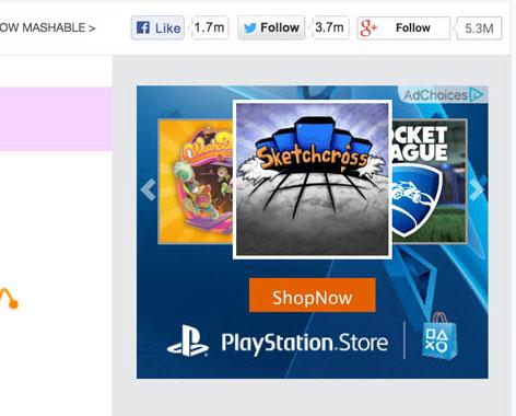 sketchcrossgame's tweet photo. Just popped up on! @mashable  #indiedev http://t.co/FGo9oF2mlc