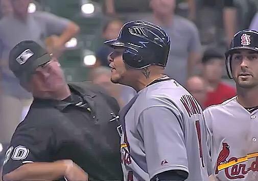 AngryCardsFan_'s tweet image. *pitcher throws pitch*

Umpire: "ball"
Yadi: "that's a strike"
Umpire: "yeah my bad you right"