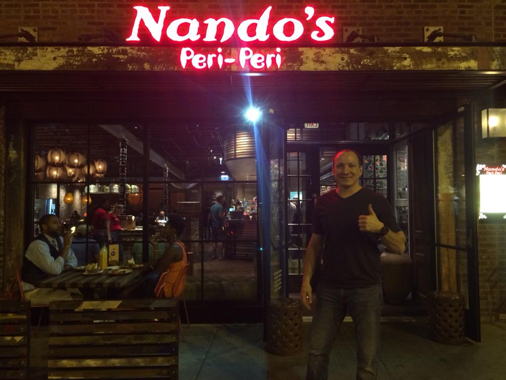 1st trip to <a href="/NandosUSA/">Nando's PERi-PERi</a>! Not as good as <a href="/NandosUK/">Nando's</a>. You'll always be my 1st love! @sheaguth11 @thommosteelers <a href="/mucksy24/">mike mclean</a>