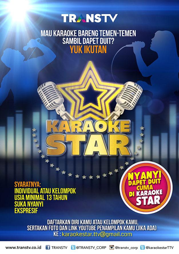 TRANSTV_CORP's tweet photo. Suka nyanyi dan ingin dapet duit?? Yuk daftar segera diri kamu dan tim untuk ikutan @karaokestarTTV  :) D http://t.co/ka6yvriDU7