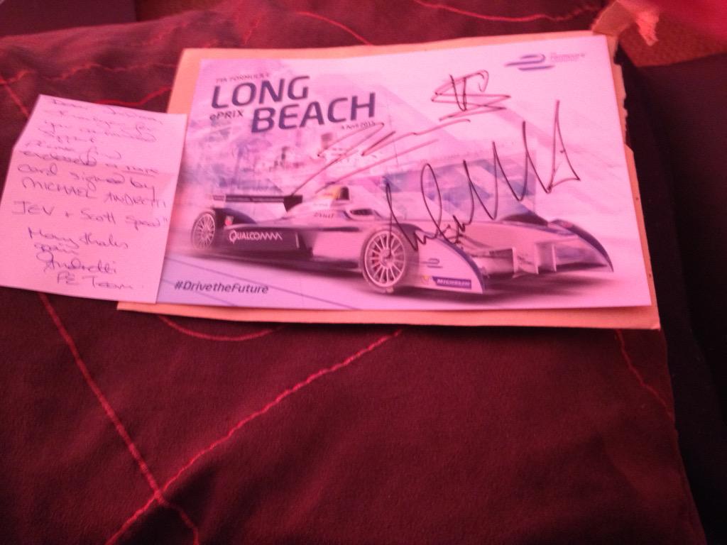 👍 RT @JSPF1_10: Many thanks <a href="/AndrettiFE/">Andretti Formula E</a> for the signed Scott Speed, JEV &amp; Michael Andretti Long Beach ePrix card!!