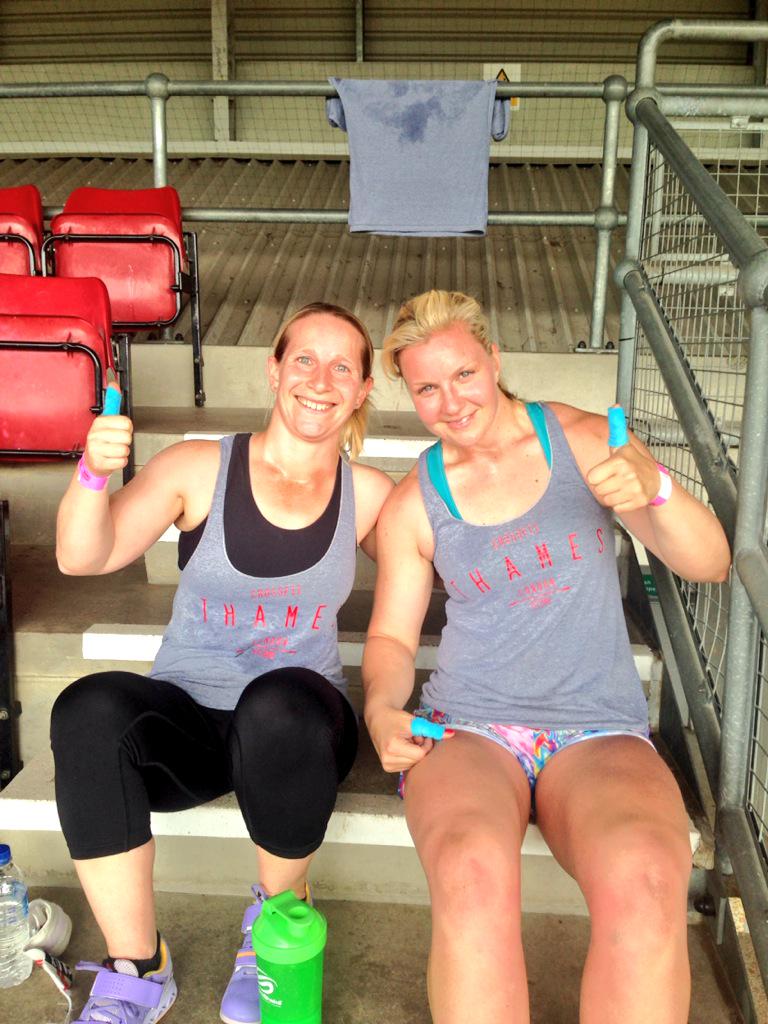 Suzinator81's tweet photo. First WOD done and dusted with @bethrmassey and the #ThamesTermin8ors #BoxRocks http://t.co/jYJuXnejy7
