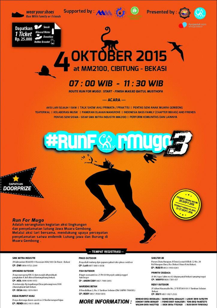 ayopeduli's tweet photo. Yuk berlari untuk penyelamatan muara gembong, 4 oktober 2015 .  Ayo daftar http://t.co/1VNT9hZMil