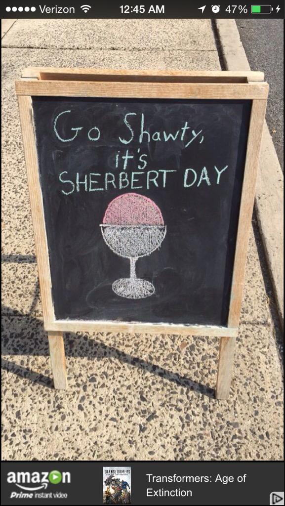 maryfgross's tweet photo. Marry me, sign maker. #sherbertday http://t.co/uUKHBUBmGW