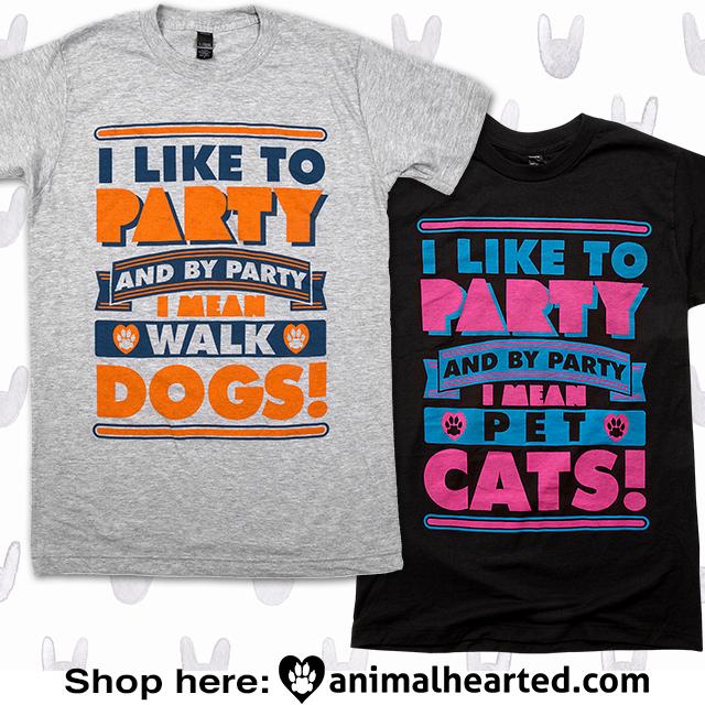 CrazyCatFreaks's tweet photo. Have you seen these new 'Party Animal' tees? Both of them are available here: http://t.co/uXaIkekm8t http://t.co/63ExzNhDr3