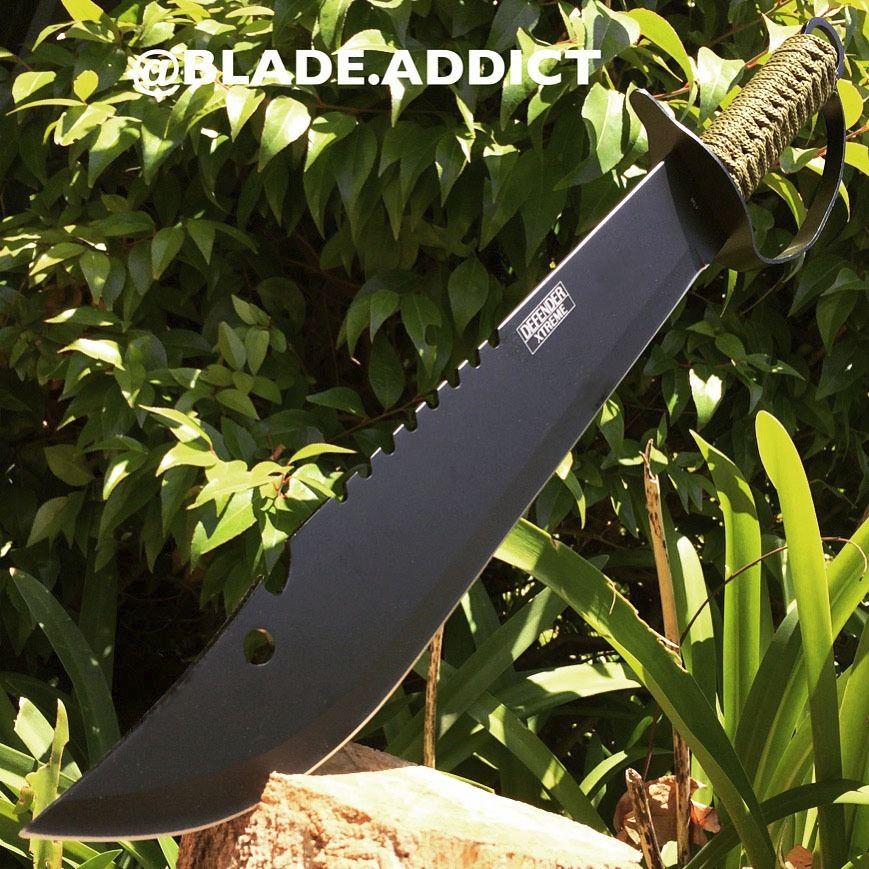 19 JUNGLE MACHETE FIXED BLADE HUNTING KNIFE MILITARY TACTICAL