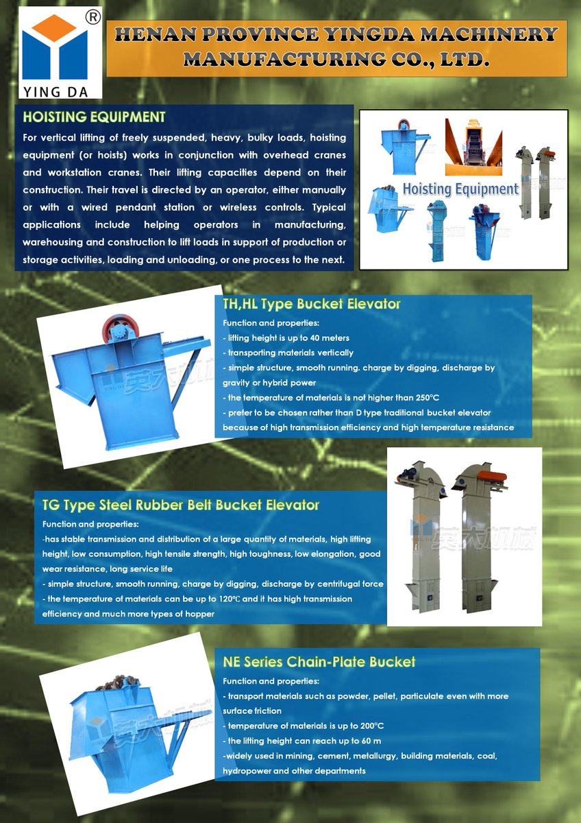 yingdaconveyor's tweet photo. Hoisting equipment by #yingdamachinery
Visit http://t.co/7nEW5lw4n2 to find out more
#yingda #machinery #elevator http://t.co/Fo8wXW3jK2