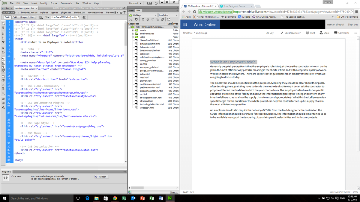 naman7719's tweet image. It is almost done #BIMBlogs made using #Office365 #Windows10