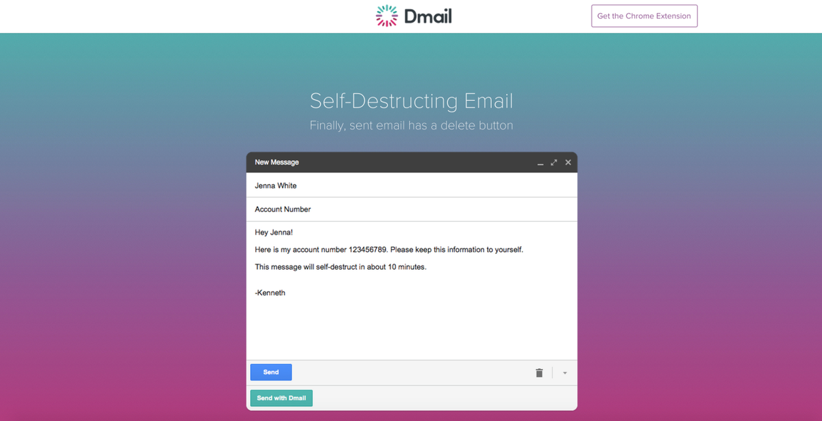 neraner's tweet image. Dmail Makes Your Gmail Messages Self-Destruct on.tcrn.ch/l/ukqN via @techcrunch #dmail #gmail #ChromeExt
