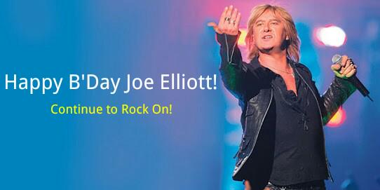 Happy Birthday Joe Elliott! Listen to his songs only on 