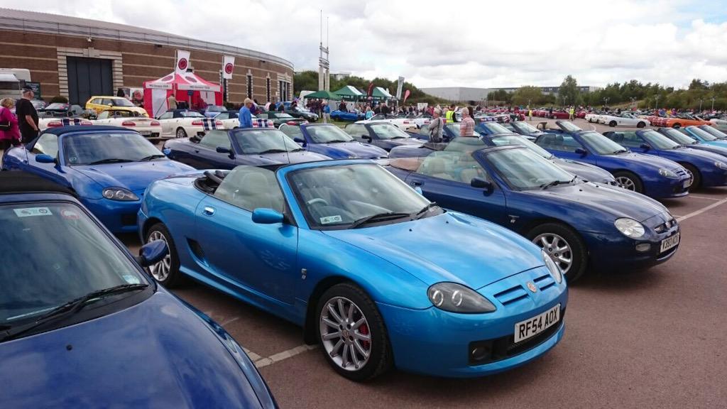 TheMGOwnersClub's tweet photo. Celebrating 20 years of the #MGF here at The Heritage Motor Centre, Gaydon. #MGFGalore are you here with yours? http://t.co/sCQKYJRY56