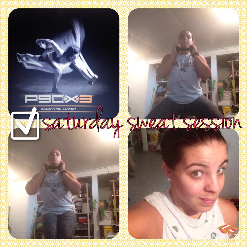 JessicaRosenqui's tweet photo. Saturday morning sweat session #legday #eccentriclower #P90X3 http://t.co/uHV4ZqOGkl