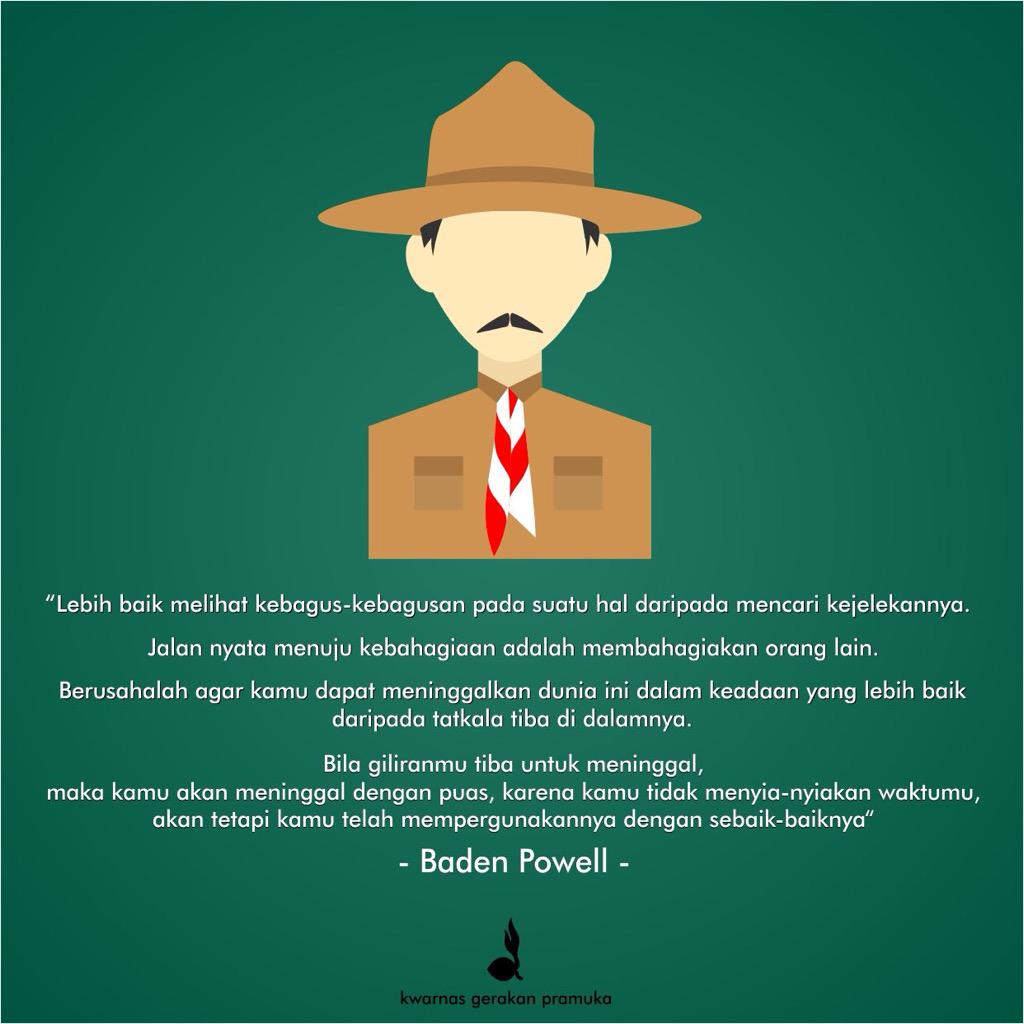 Majalah_Pramuka's tweet photo. Menyambut perayaan #HariPramuka, yuks kita ingat kembali pesan terakhir Kak Baden Powell. Masih ingatkan?  @kwarnas http://t.co/Sh3PblLrev