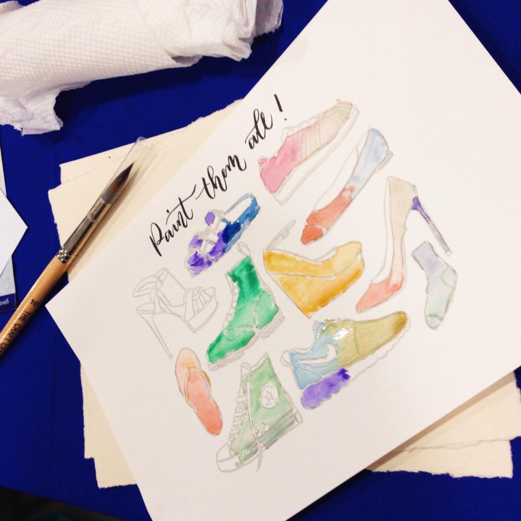 TheLiSTGroup's tweet photo. Watercolor sessions happening at #ImShoeinLove5! #manila http://t.co/UjFbE3pfLs