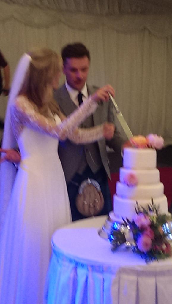 Biggest cake yet, for 200 people celebrating the lovely Anna and Euan's wedding at Solsgirth House